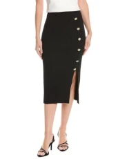 Betylou Ribbed Knit Midi Pencil Skirt Betylou Ribbed Knit Midi Pencil Skirt