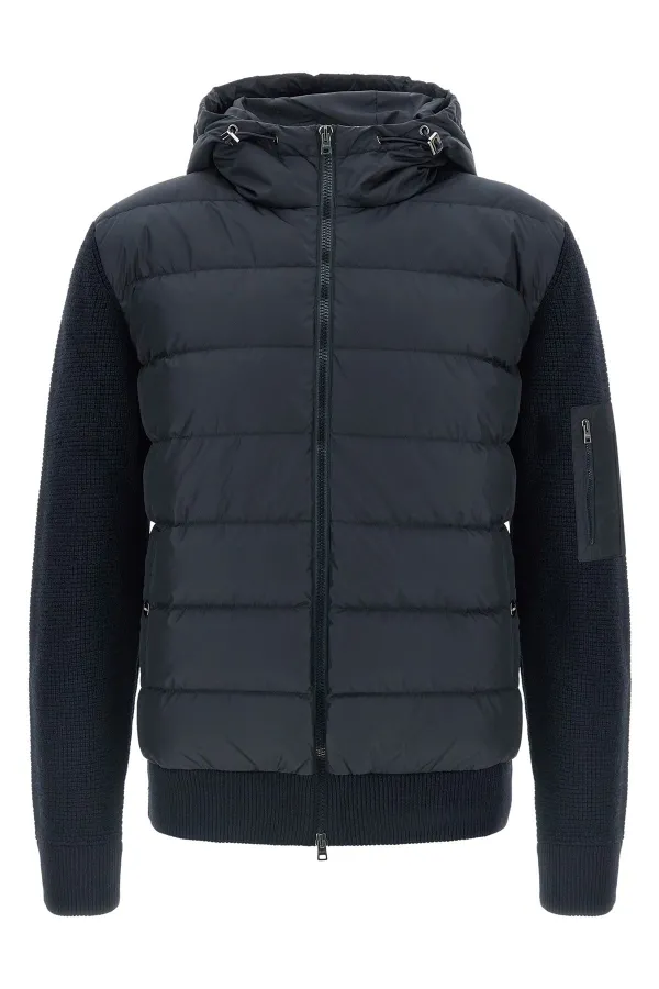Bi-Material Down Jacket