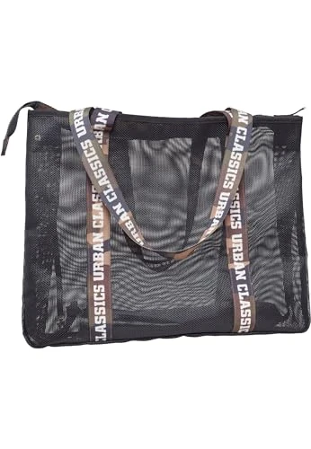 Big Mesh Shopper with Bag In Bag TB2151, black, 48 cm, shoulder bag