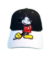 Big Mickey Mouse Classic Embroidered - Hook and Loop Closure Baseball Cap, Black and White, One Size Big Mickey Mouse Classic Embroidered - Hook and Loop Closure Baseball Cap, Black and White, One Size