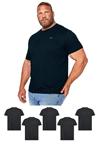 Big & Tall 5 Pack Core T-Shirts - Men's - M to 8XL Black