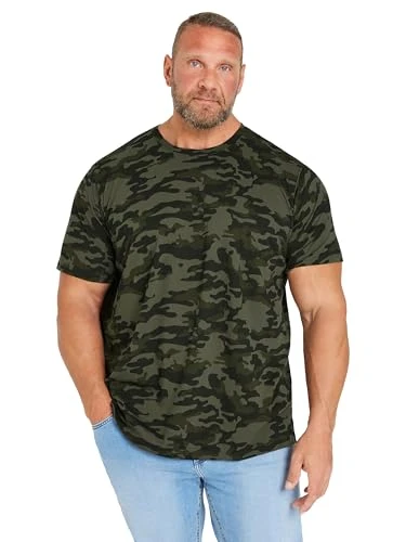 Big & Tall Camo Print Crew Neck T-Shirt - Men's - M to 8XL