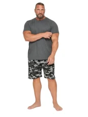 Big & Tall Camo Print Shorts And T-Shirt Pyjama Set - Men's - M to 8XL