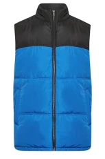 Big & Tall Colourblock Padded Gilet - Men's - M to 8XL Blue Big & Tall Colourblock Padded Gilet - Men's - M to 8XL Blue
