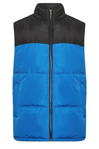Big & Tall Colourblock Padded Gilet - Men's - M to 8XL Blue