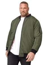 Big & Tall Green Zip Bomber Jacket - Men's - M to 8XL Big & Tall Green Zip Bomber Jacket - Men's - M to 8XL