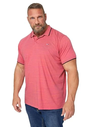 Big & Tall Injected Slub Polo Shirt - Men's - M to 8XL Pink