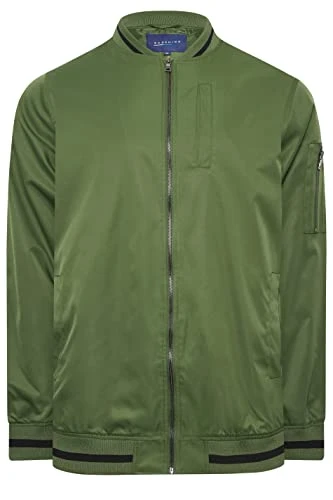 Big & Tall Khaki Bomber Jacket - Men's - M to 8XL