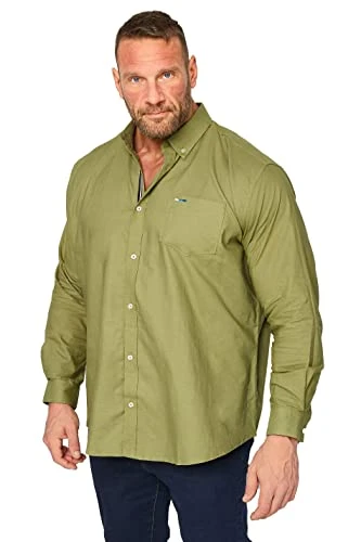 Big & Tall Moss Long Sleeve Oxford Shirt - Men's - M to 8XL Green