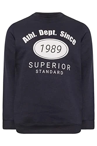 Big & Tall Navy 'Ath Dept' Crew Neck Sweatshirt - Men's - M to 8XL