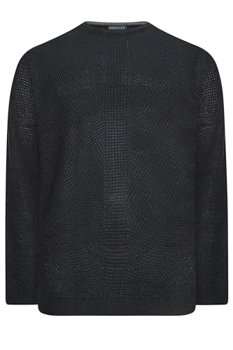 Big & Tall Navy Crew Neck Jumper - Men's - M to 8XL