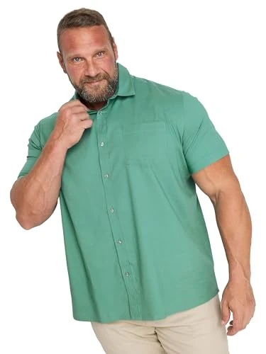 Big & Tall Stretch Short Sleeve Shirt - Men's - M to 8XL Green