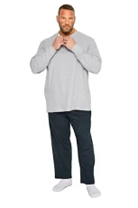 Big & Tall Waffle Top & Navy Blue Pyjama Set - Men's - M to 8XL Big & Tall Waffle Top & Navy Blue Pyjama Set - Men's - M to 8XL