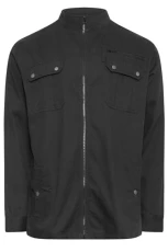 Big & Tall Zip Through Jacket - Men's - M to 8XL Black Big & Tall Zip Through Jacket - Men's - M to 8XL Black