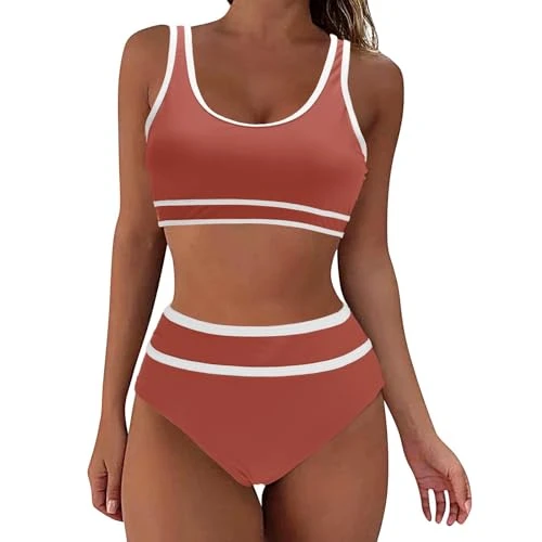 Bikini Sets for Women UK Plus Size 18, Quick Dry Women's Bikinis Plus Size Cross Front Swimwear Sets, Women's Bikini Set Sexy Lace up Triangle Bikini UK Stock Sale
