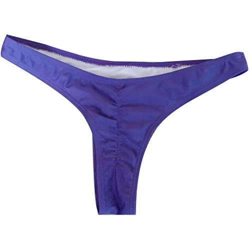 Bikini Thongs for Women Swimwear Solid Color Briefs Sexy Triangle Pants Womens Tankini Sets Summer Beach Pants Bikini Pants Swimming Costume Women Swimsuit Shorts Purple