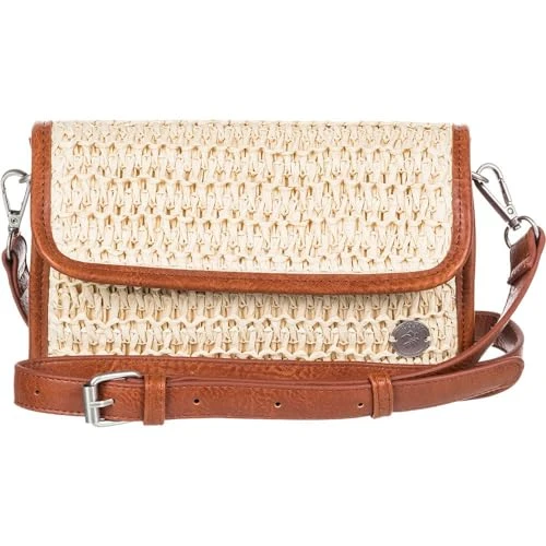 Birds Melody - Small Straw Bag for Women ERJBP04755, Yellow - Natural, One Size, Shoulder strap
