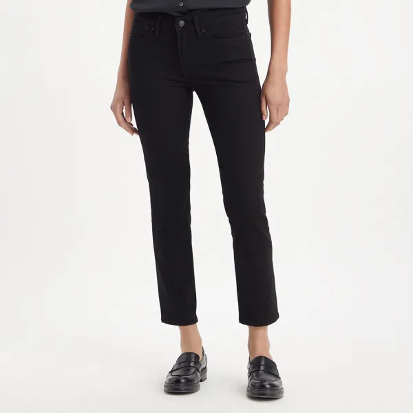 Black 712 Slim Leg Stetched Jeans