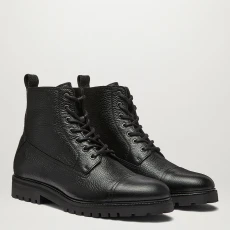 Black Alperton Lace Up Boots