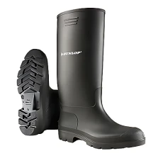 BLACK AND GREEN FULLY WATERPROOF WELLIES 10 UK