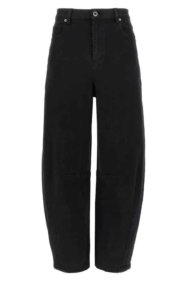 Black Barrel Leg Jeans