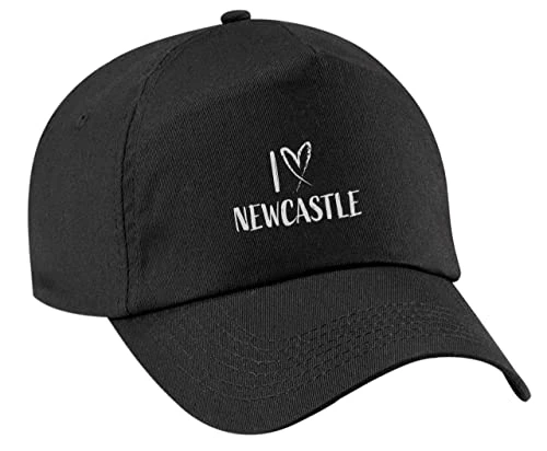 Black Baseball Cap I Love Newcastle