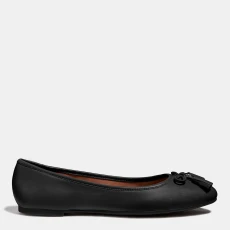 Black Benni Leather Ballet Pump