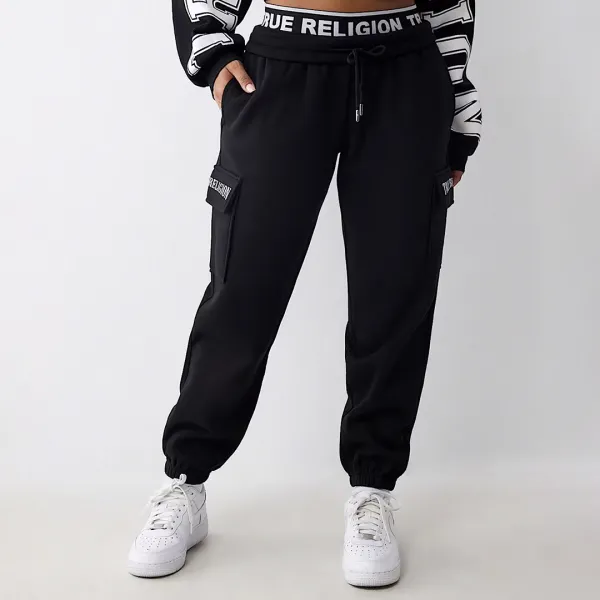 Black Boyfriend Cargo Joggers