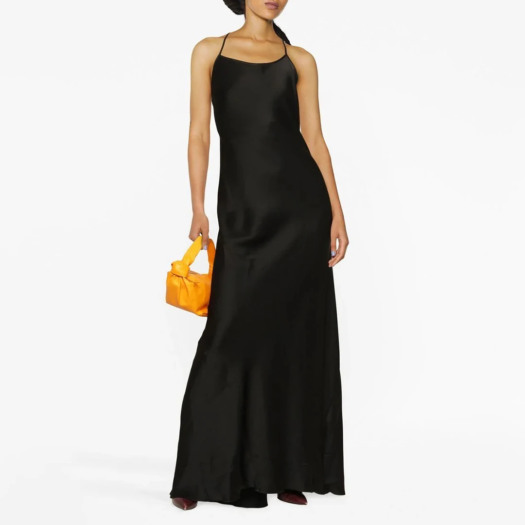 Black Cami Floor length Dress