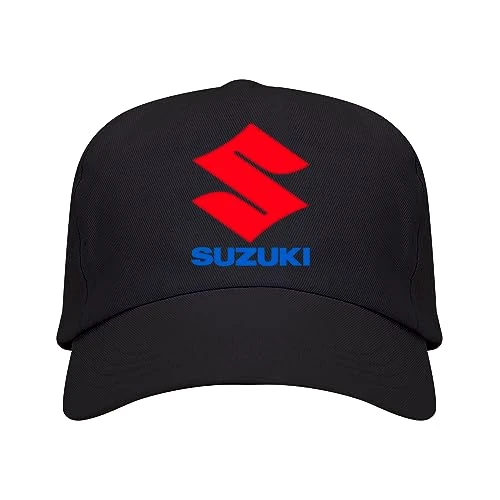 Black Cap Suzuki Logo Man: Style Cotton 340 g/m², Black/White, One Size