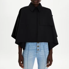 Black Cape Style Jacket