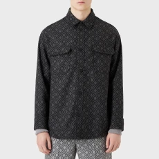 Black Cashmere Blend Overshirt - Grey Black Cashmere Blend Overshirt - Grey