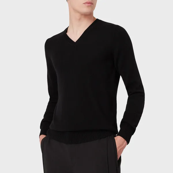 Black Cashmere Jumper - Black