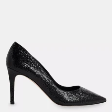 Black Corie Textured Heeled Pump Heels