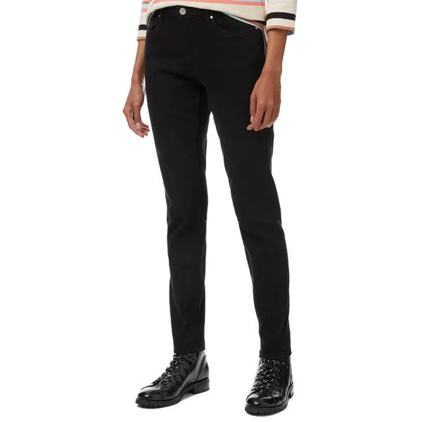 Black Cotton Skinny Jeans - Black