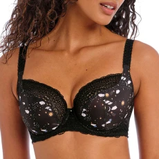 Black Daydreaming Underwire Plunge Bra