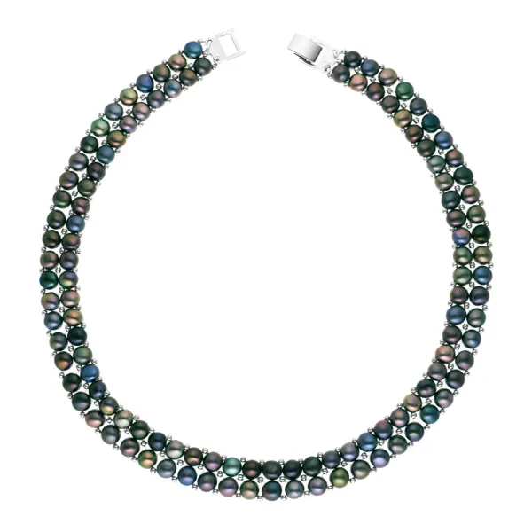 Black Double Pearl Necklace