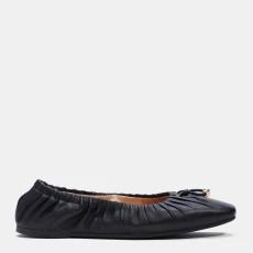 Black Eleanor Leather Ballet Shoes