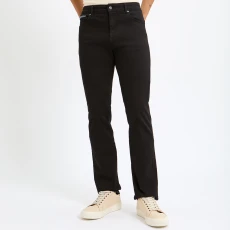 Black Evora Tapered Fit Jeans