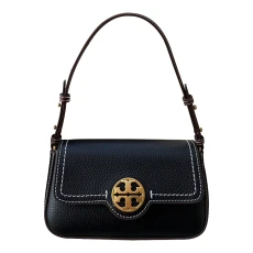 Black Felix Flap Shoulder Bag