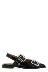 Black Feminine Buckle Slingback Size IT