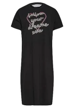 Black 'Follow Your Dreams' Slogan Heart Print Nightdress Petite Black 'Follow Your Dreams' Slogan Heart Print Nightdress Petite