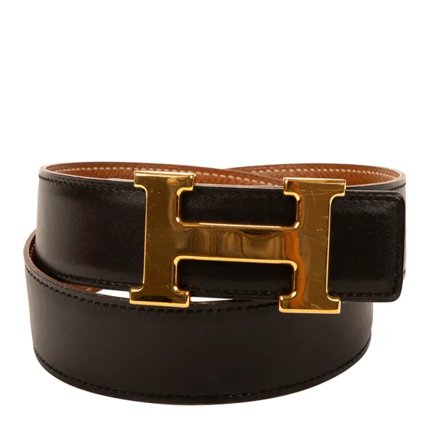 Black H Constance Belt 24mm - A