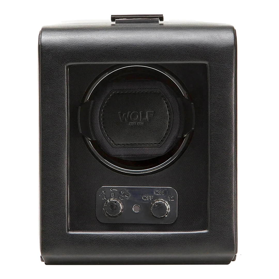 Black Heritage Single Vegan Leather Watch Winder