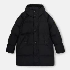 Black Hooded Puffer Coat