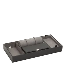 Black Howard Leather Valet Tray