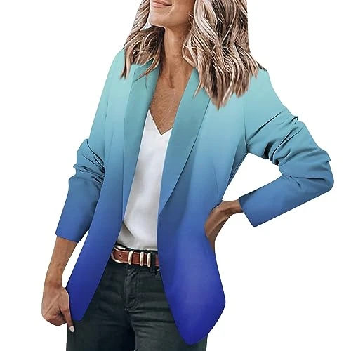 Black Jacket Women Blazer and Shorts Set Women Bolero Jackets for Women Wedding Ladies Suit Jackets Womens Coat Waterproof Jackets Women Cardigans forWomen UK(Blue,L)