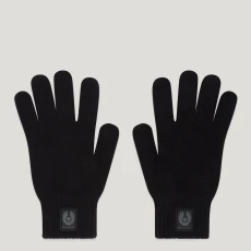 Black Lambswool Dock Gloves