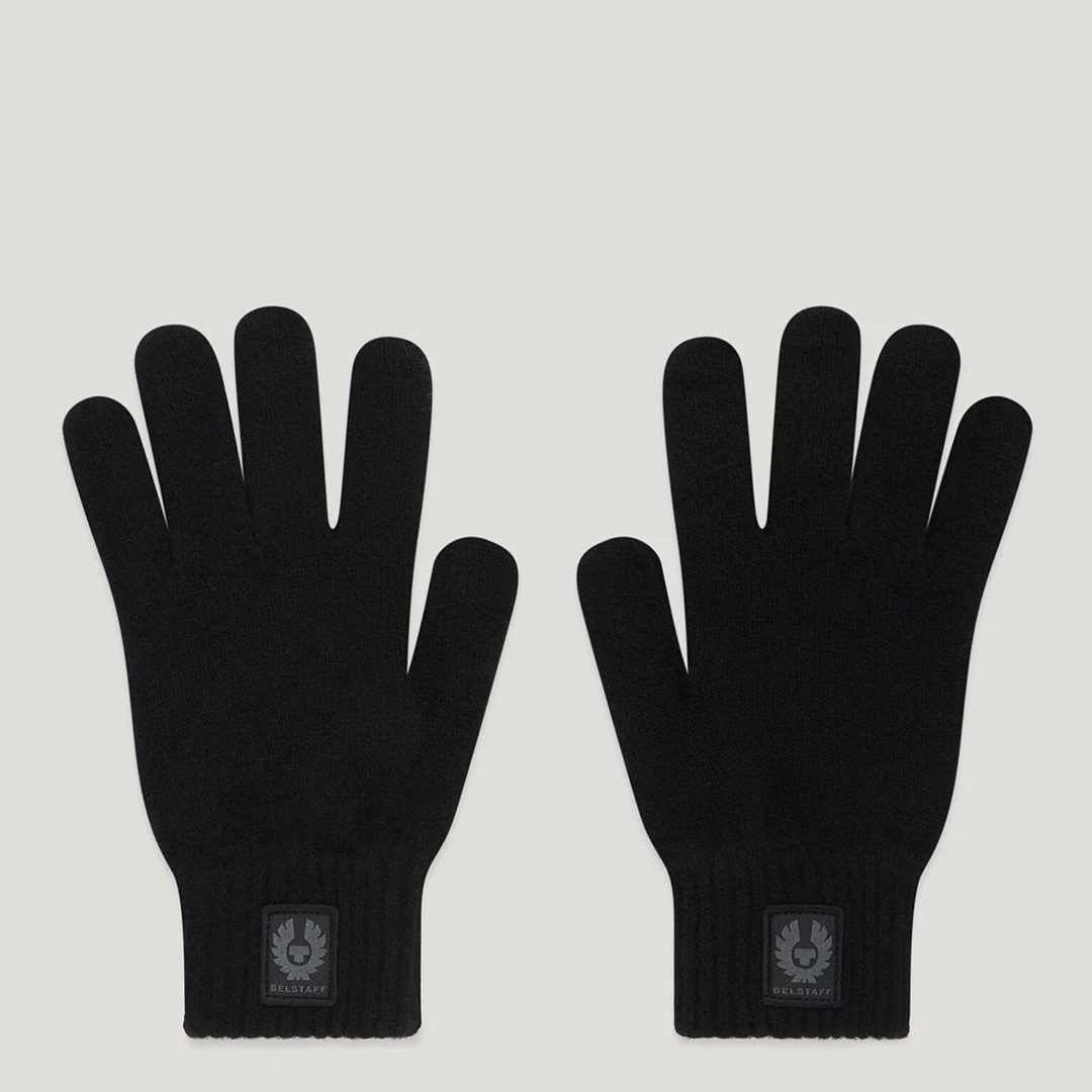 Black Lambswool Dock Gloves