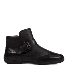 Black Leather Aglaia Ankle Boot